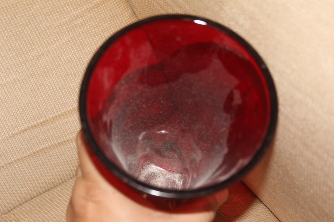 Ruby Red Glass Vase - 3