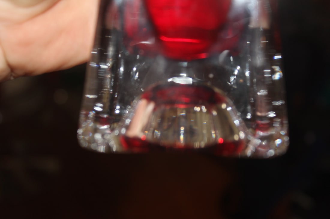 Ruby Red Glass Vase - 4