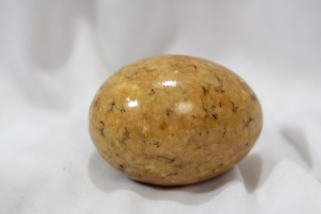 A Gemstone Egg: 2 1/2" across