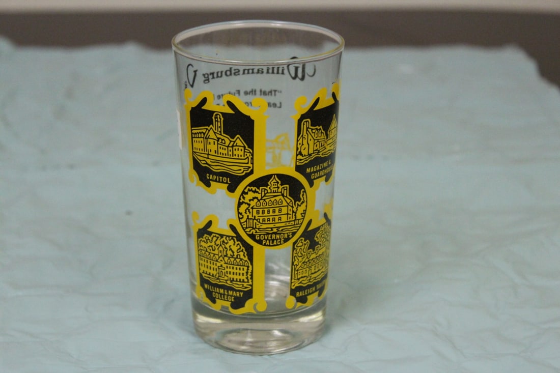 A Retro Era Glass Tumbler: unmarked - 5 1/4" tall