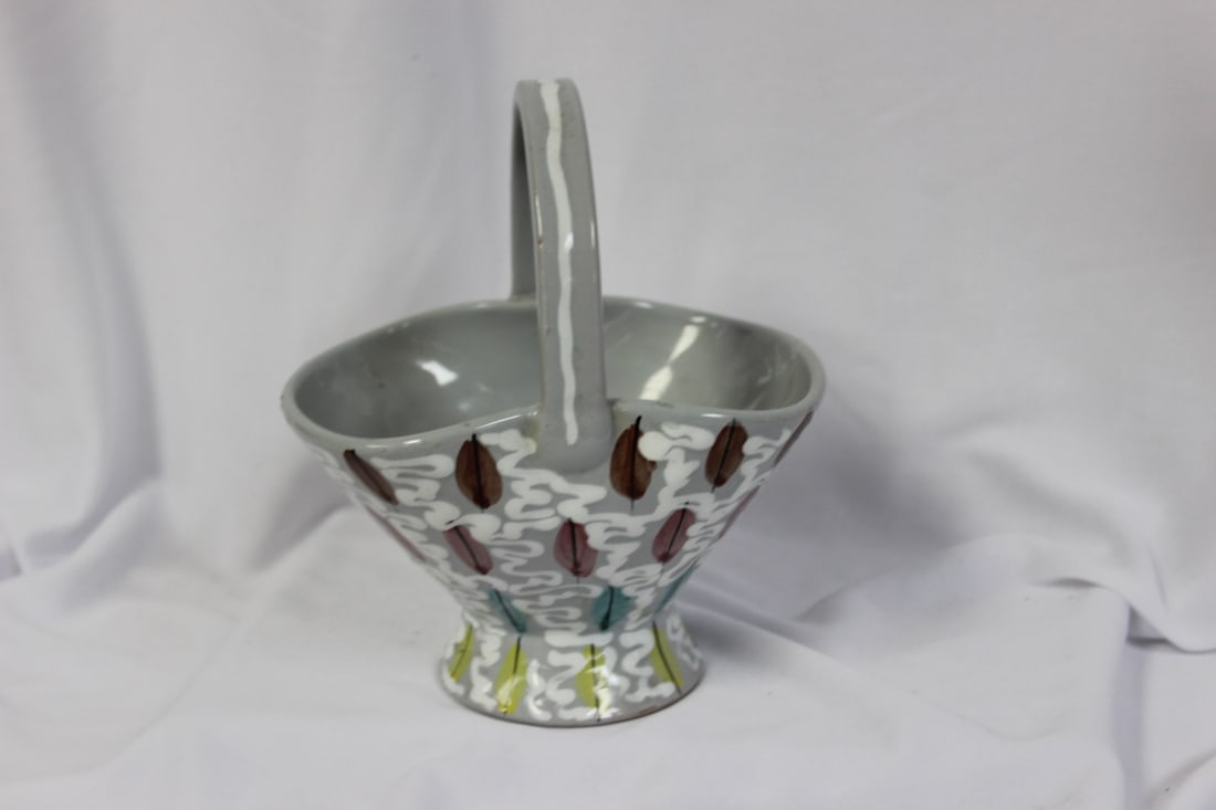 Ceramic Italian Basket: 7 1/8" tall