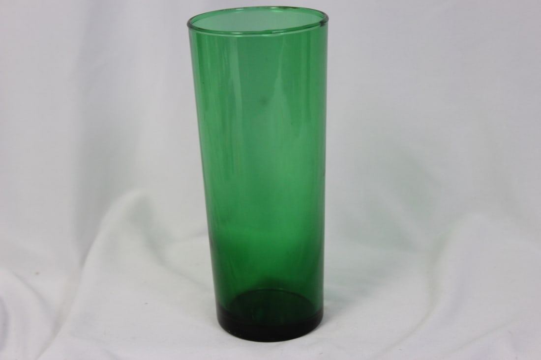 A Forest Green Tumbler: 6 5/8" tall