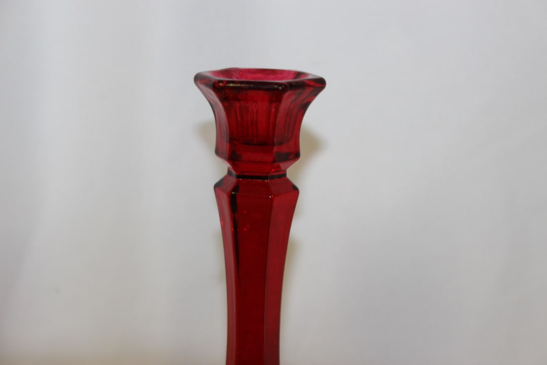 A Ruby Red Candlestick - 2