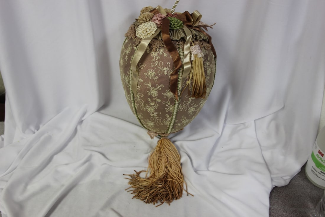 A Cloth Dragon Egg - Shaped Hanging Ornament: egg= 10" long