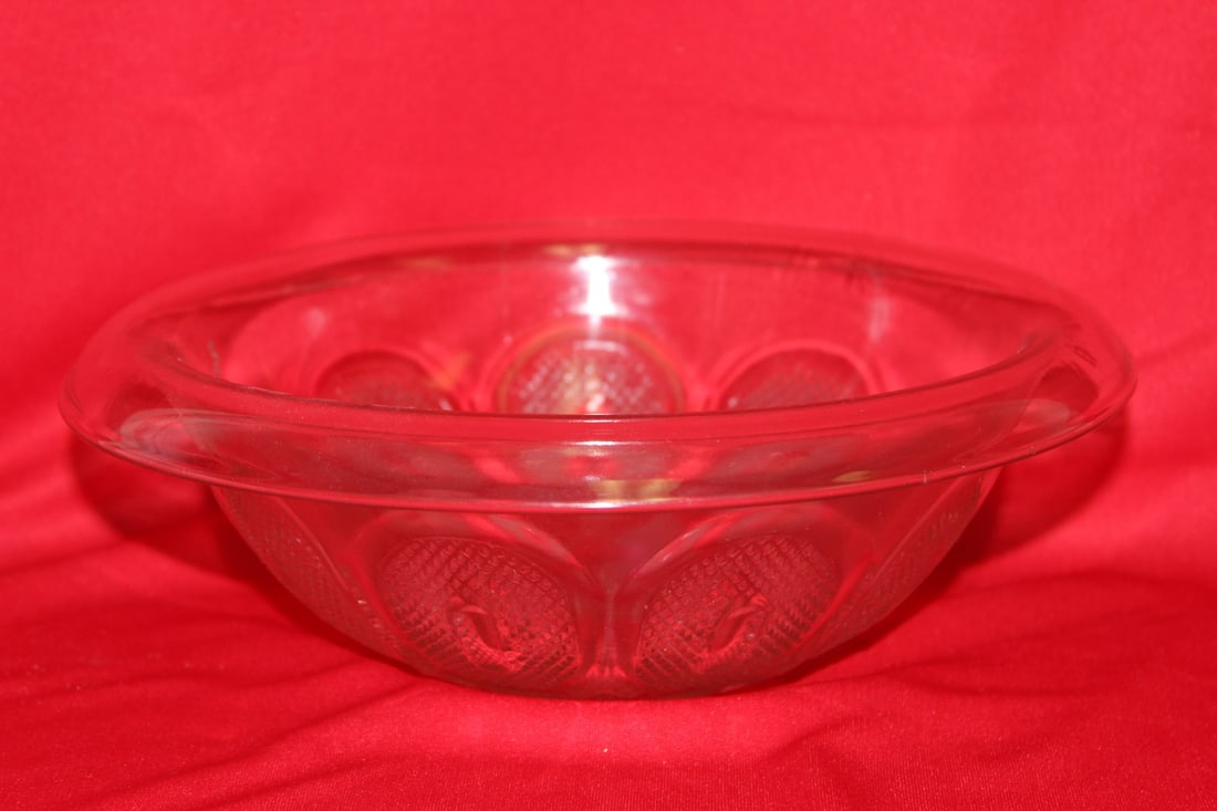 A Pressed Glass Bowl: 10" indiameter