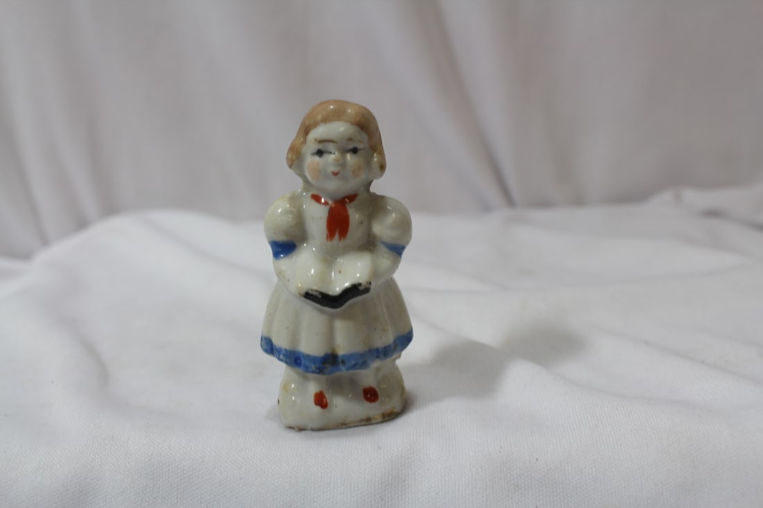 A Japanese Ceramic Figurine: 2 7/8" tall