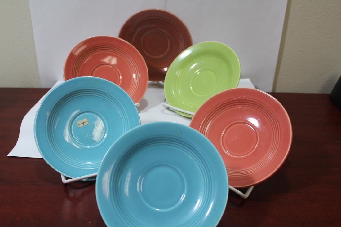 Set of 6 Mixed Color Fiesta? Saucers: 6" in diameter each