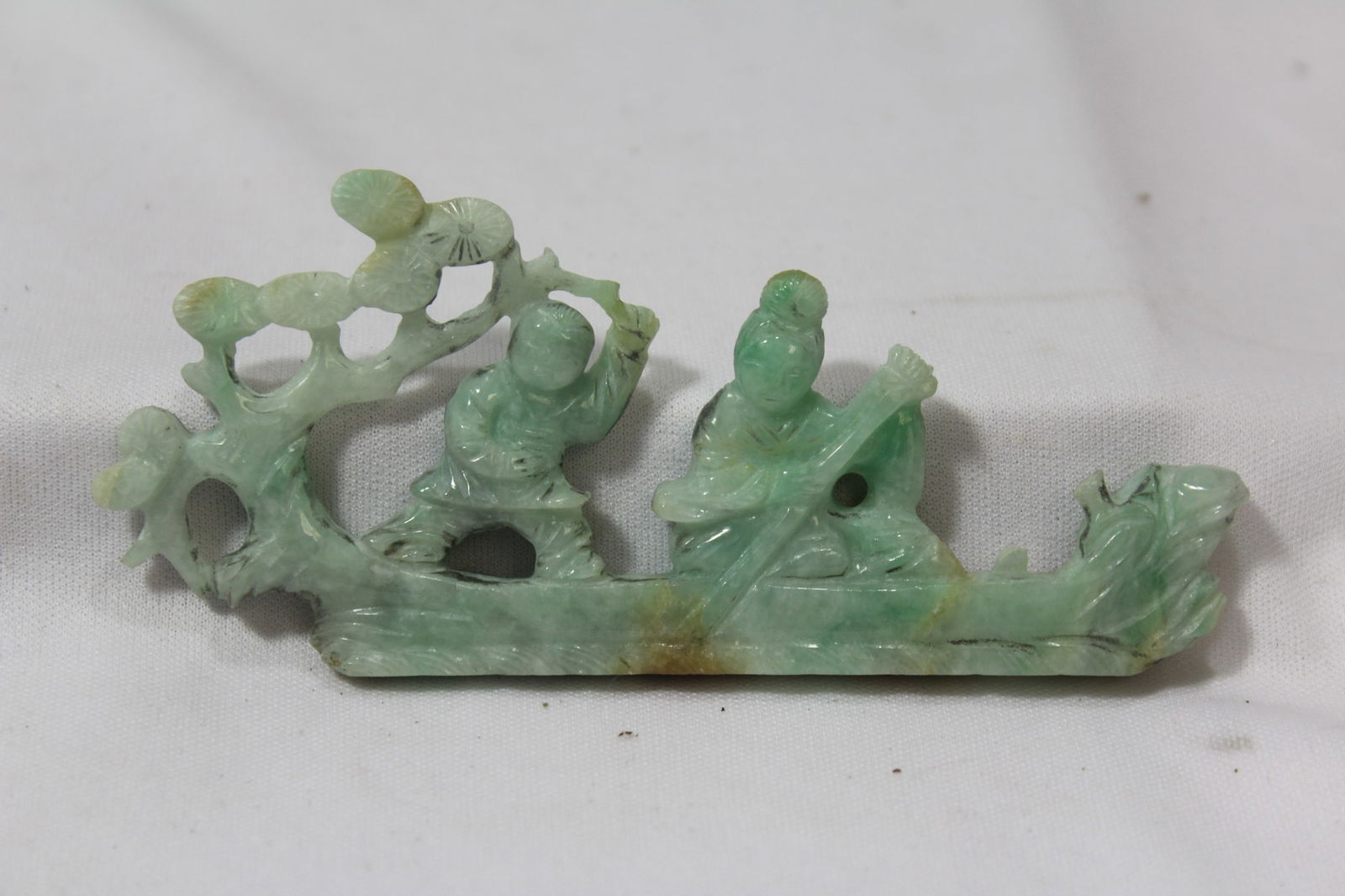 Antique/Vintage Chinese Jadeite Boat (1 of 4)