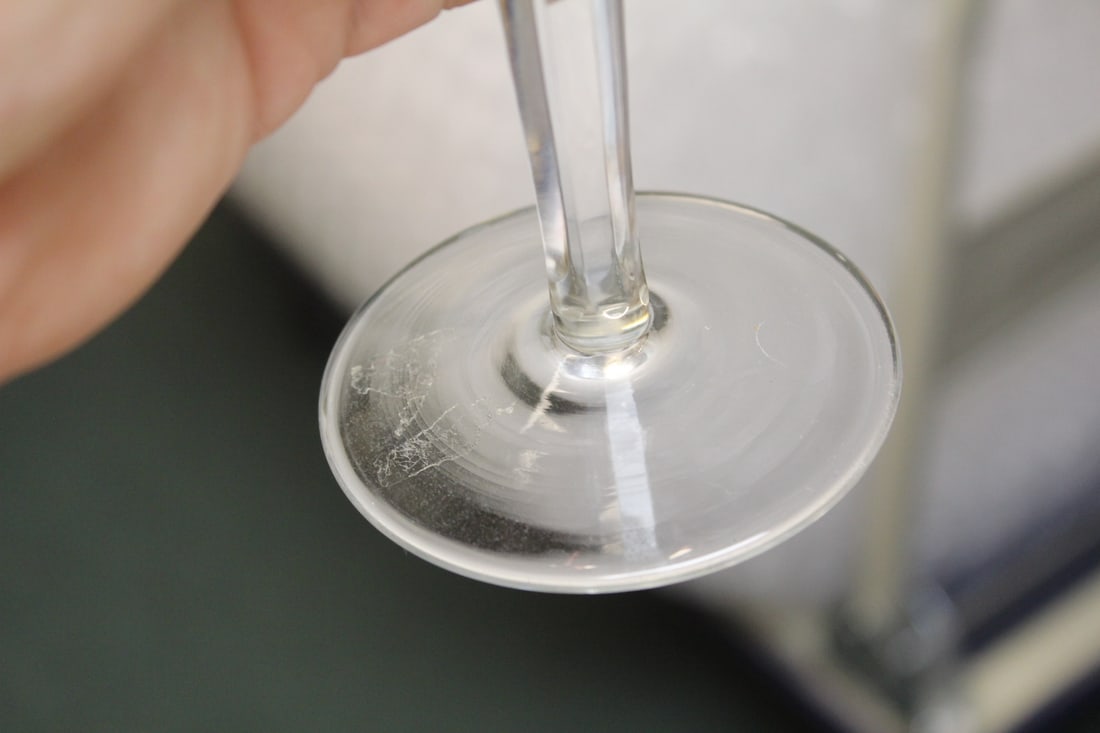 Ruby Red Cut Glass Goblet - 7