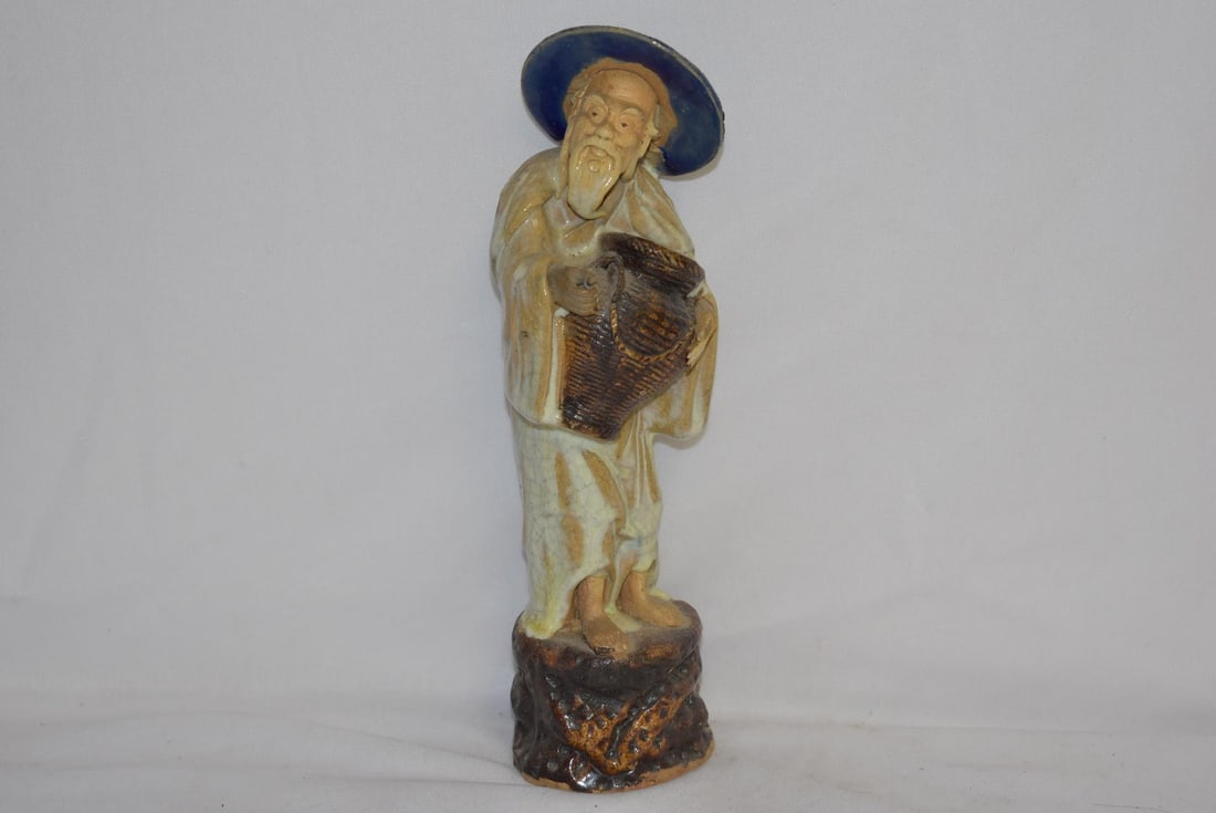 An Antique Chinese Mudman: marked China - 8 1/2" tall