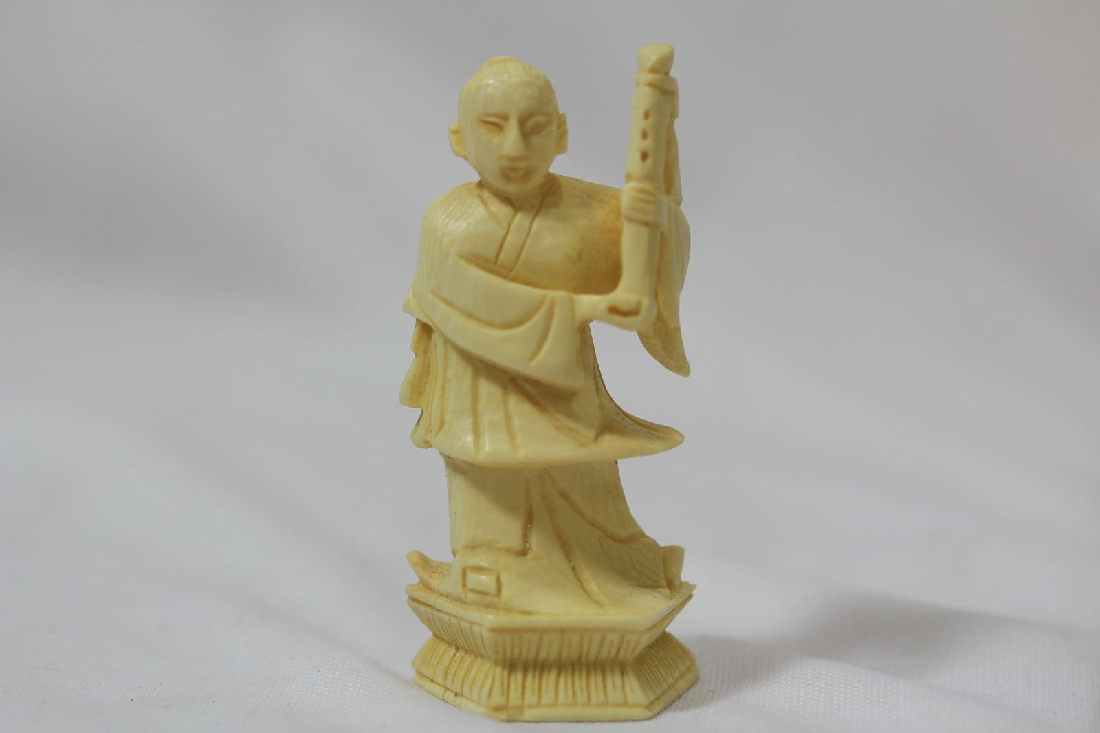 A Carved Bone Chess Piece: 2 1/2" tall