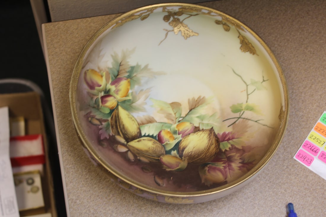 Large Nippon Bowl: 8 7/8" in diameter - hand painted