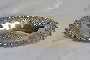An Ornate Silverplated Dish: 8" across