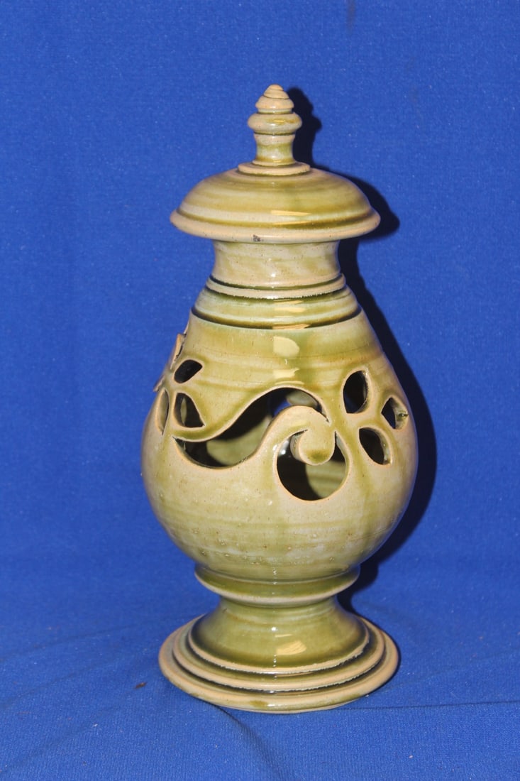 Green Ceramic Lantern - 2