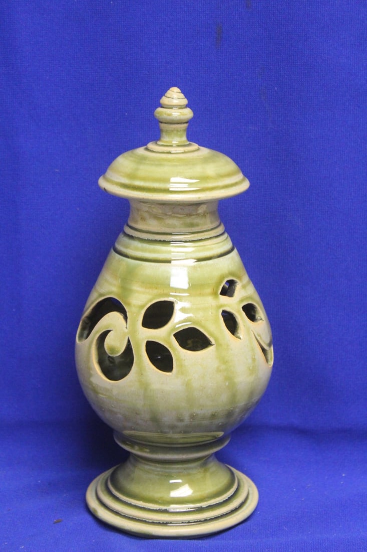 Green Ceramic Lantern - 3