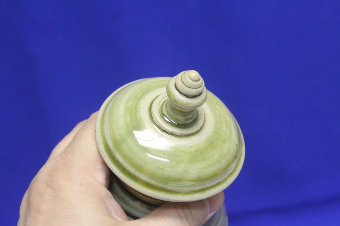 Green Ceramic Lantern - 5