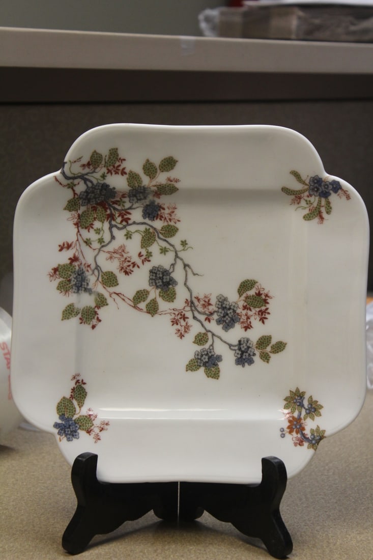 Limoges Depose Pattern Square Plate: 9" square