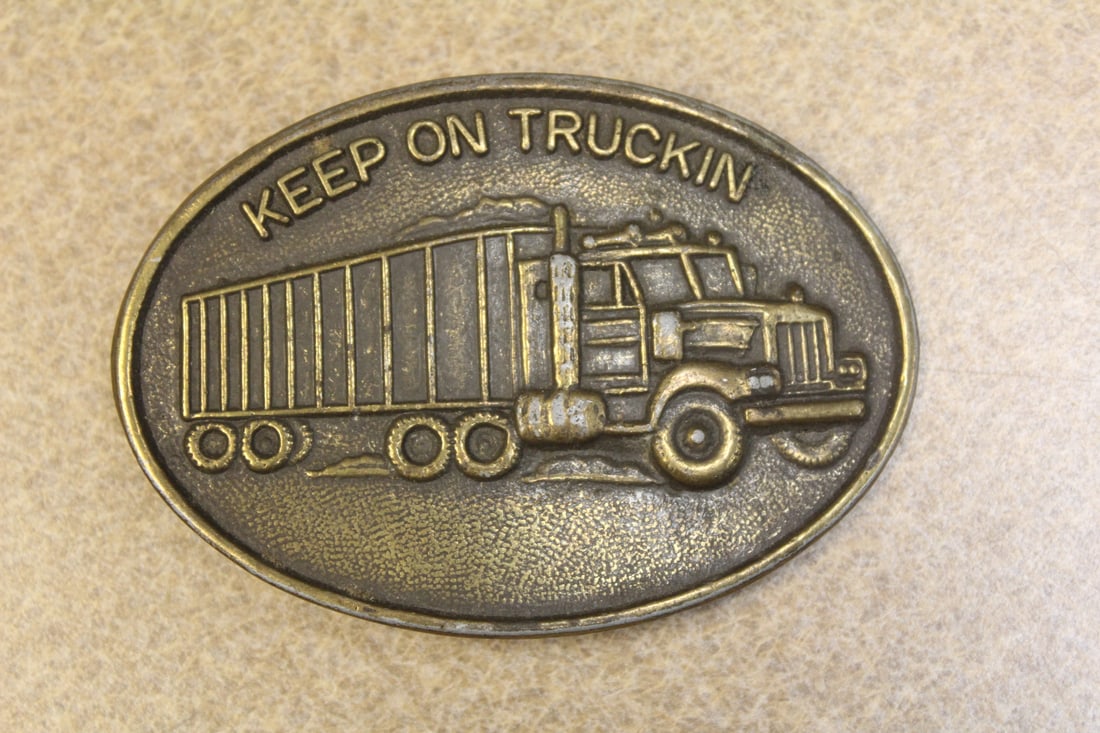 "Keep on Trucking" Belt Buckle (1 of 3)