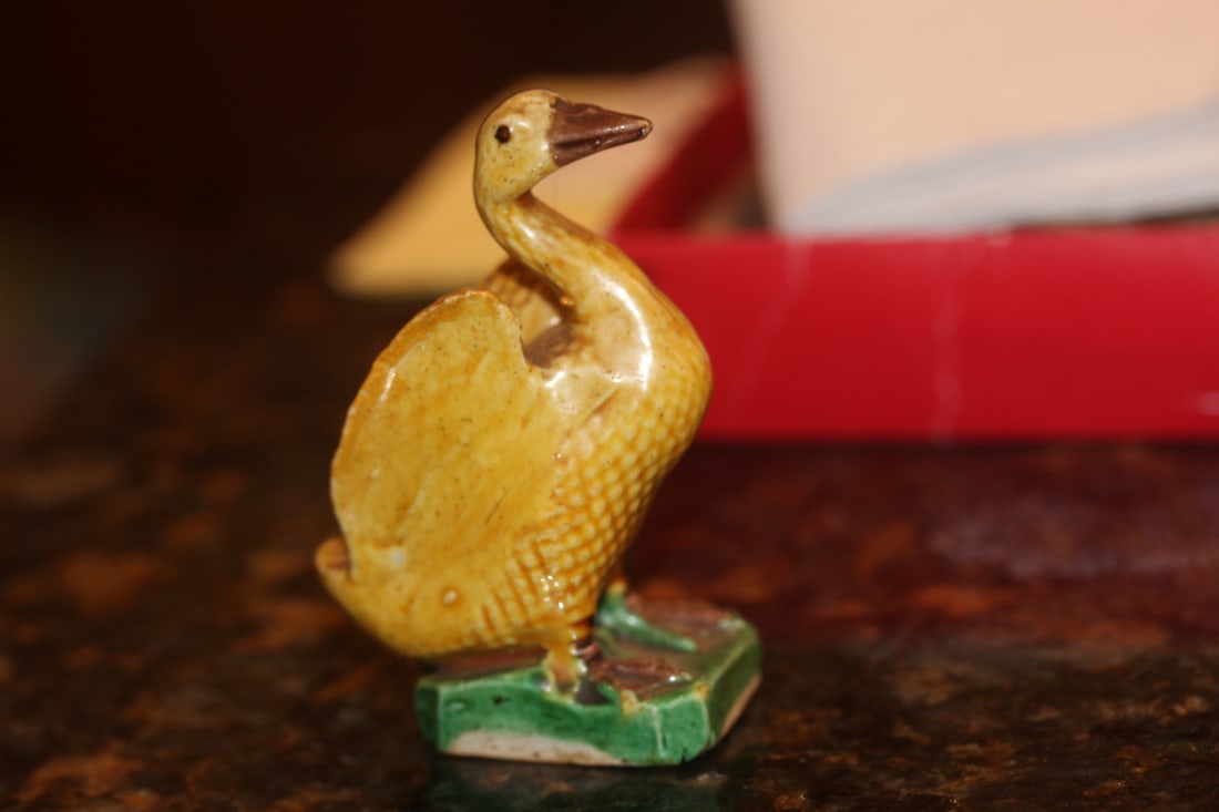Small Porcelain Swan: marked "China" - early 20th century - 3 1/2" tall