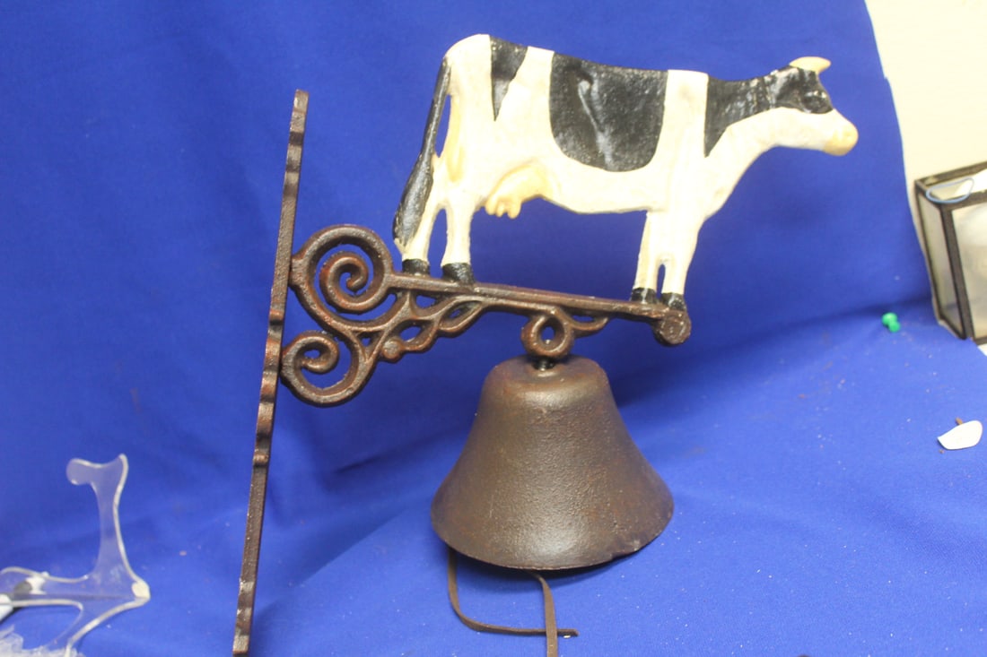 Cast Iron Cow Bell with Clasp: 13 inches long - heavy
