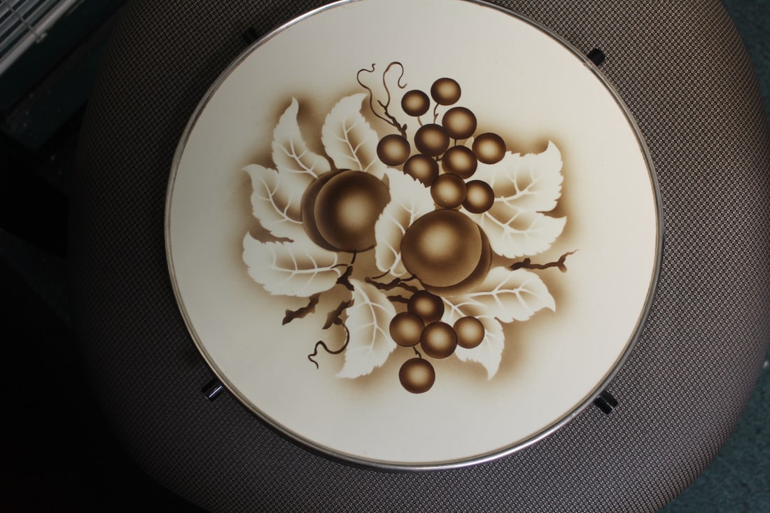 Vintage Lazy Susan: 12 1/2" in diameter - metal - probably late 1970's