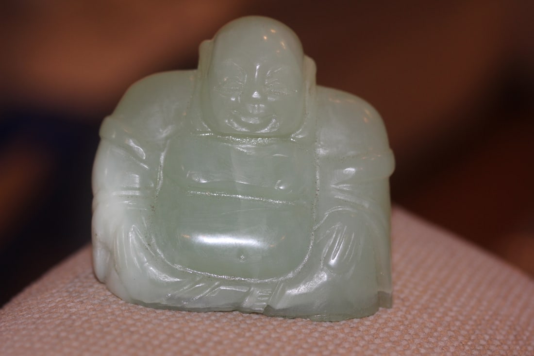 Jade Buddha: 2 3/4" across