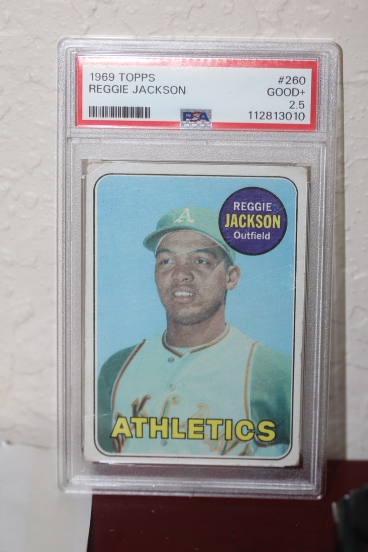 A PSA Graded Reggie Jackson Rookie Card: as shown