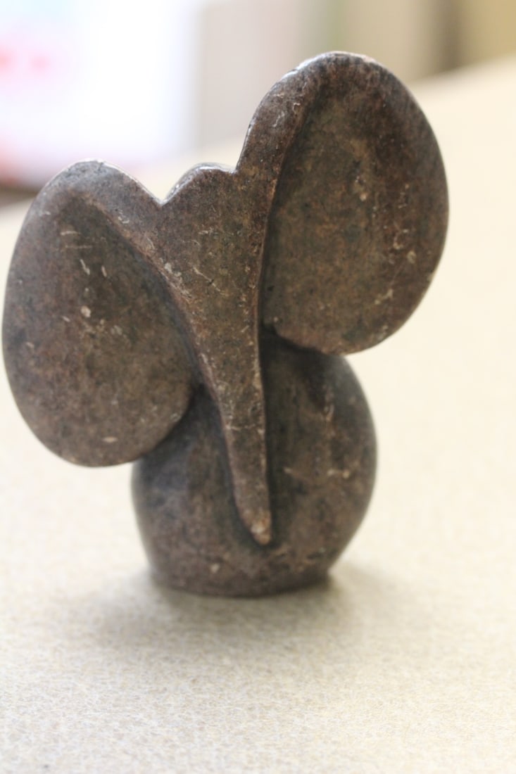 Modern Style Soapstone Elephant: 4 1/2" tall