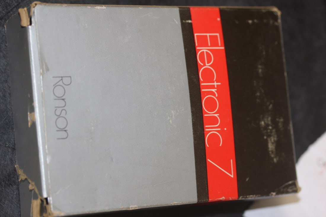 Rare Ronson Chrome Electronic Lighter: cigarette lgihter - with paperwork - appeared to be never used