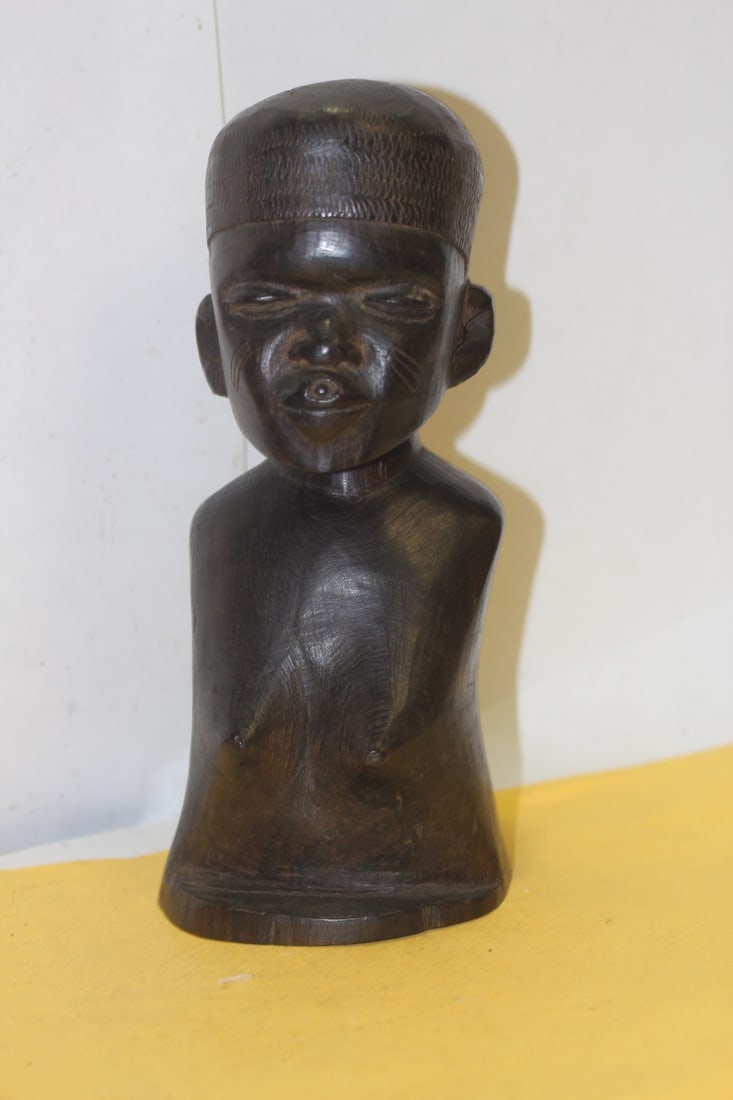 An African Ironwood Statue: 8" tall