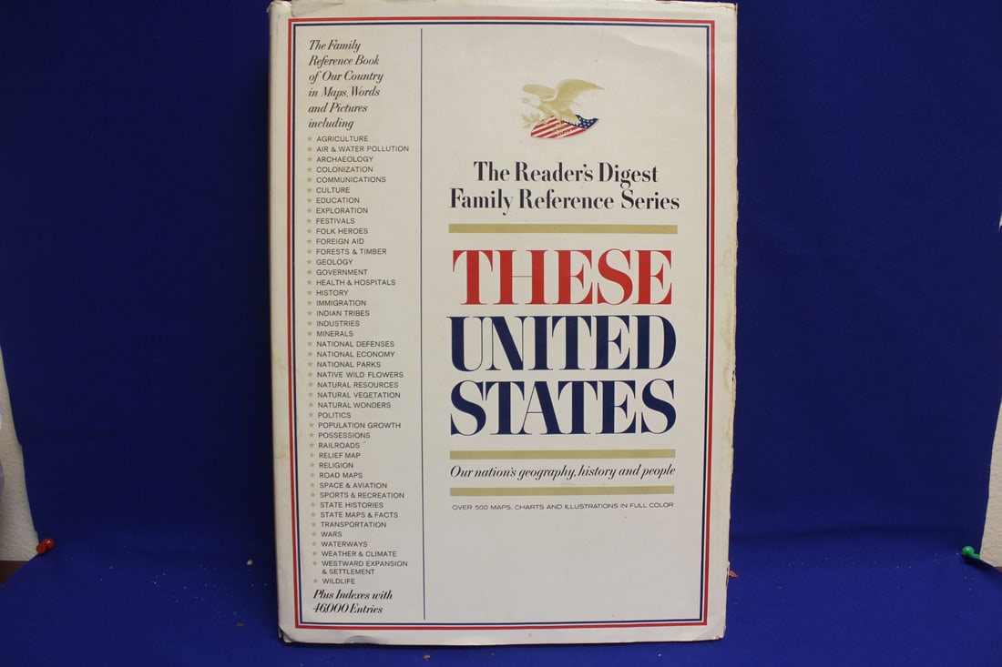 Hardcover Book on the United States: as shown