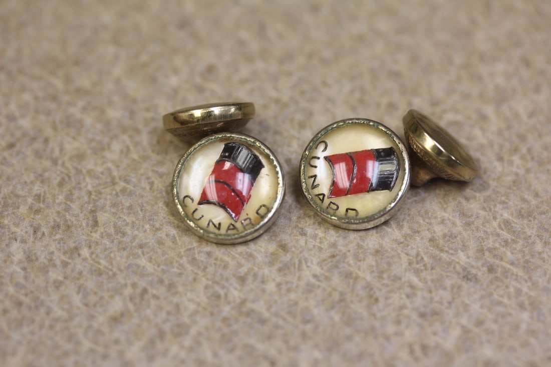 Pair of Antique/Vintage Cunard Buttons: was told from the Titanic, but you buy what you think, not sure if it's from the Titanic