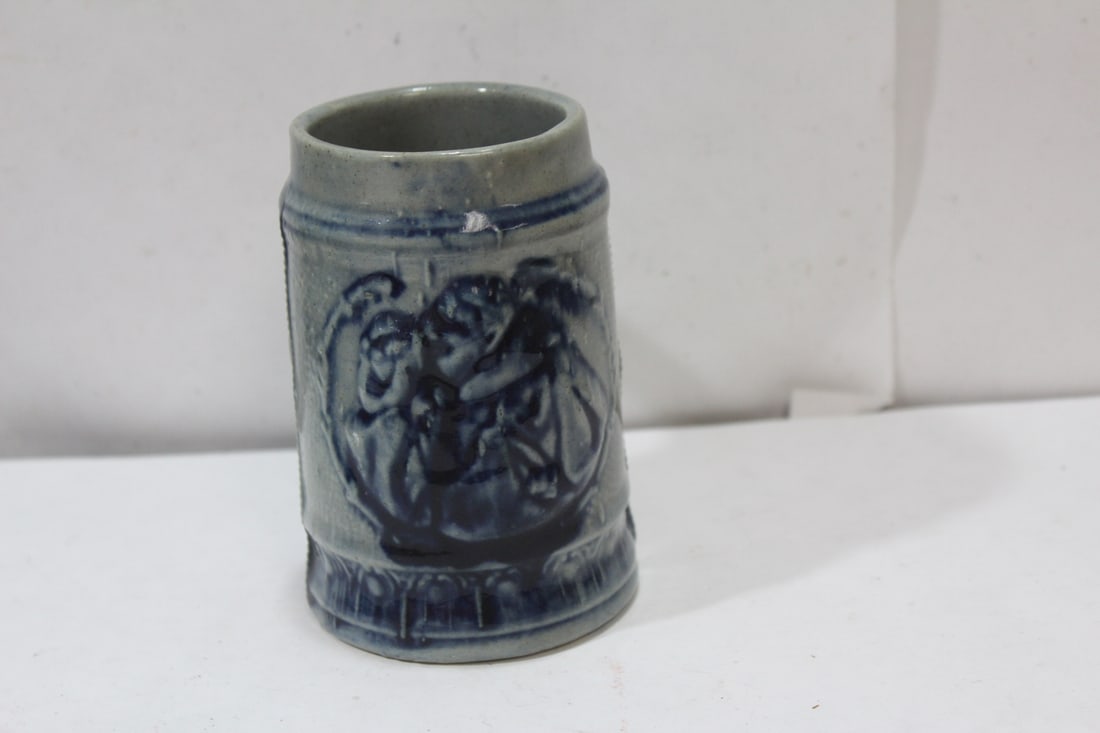 An Antique Stoneware Mug: 19th century - 4 3/8" tall