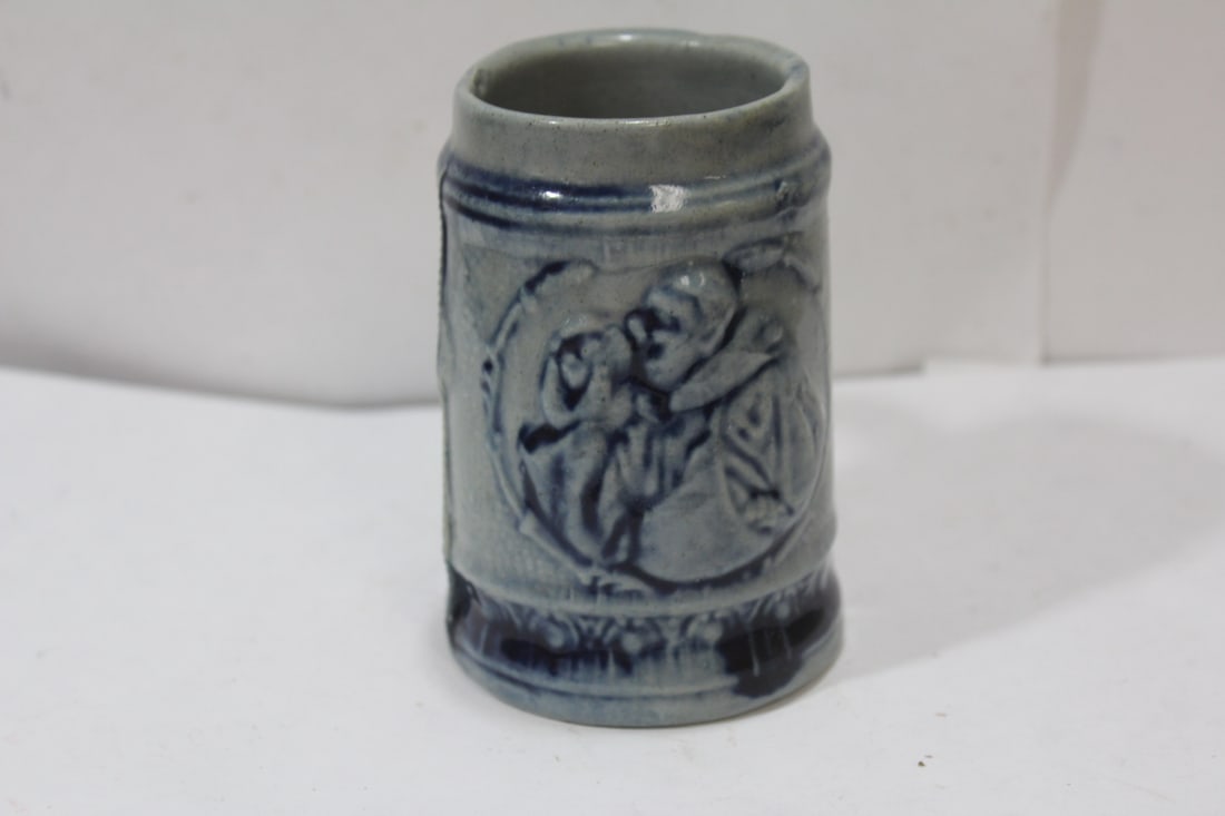 An Antique Stoneware Mug: 19th century - 4 3/8" tall