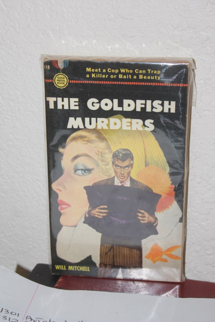 Paperback Novel: The Goldfish Murders: as shown on photos