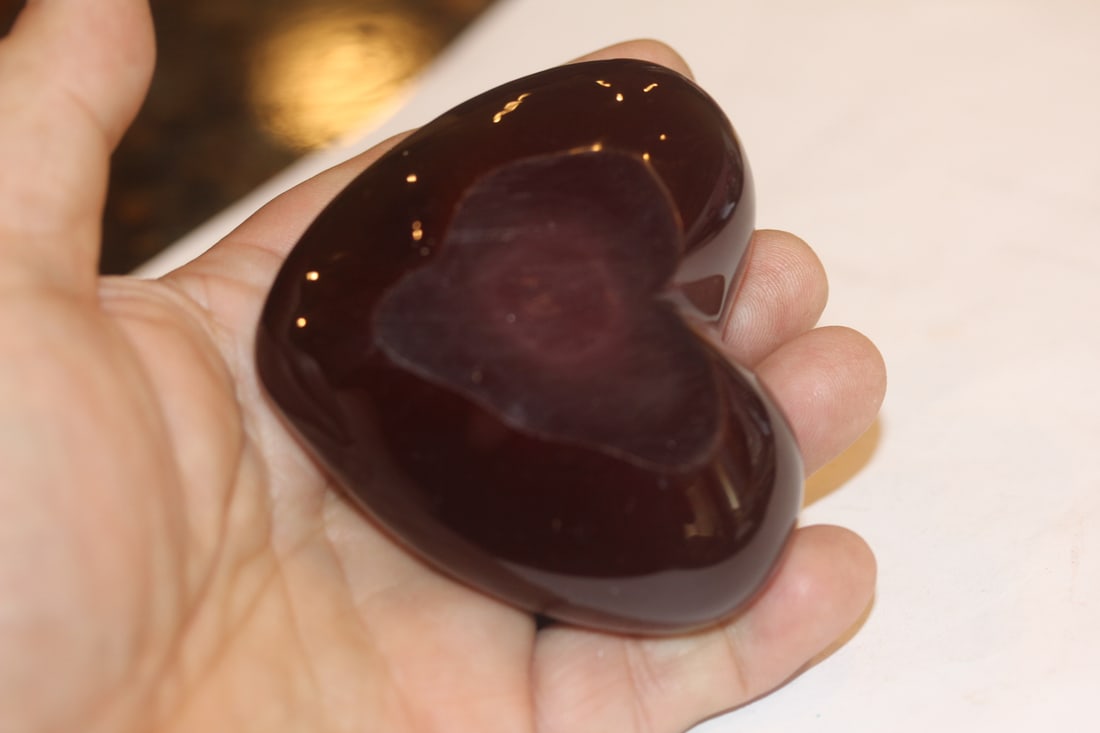 Ruby Heart Shape Paperweight - 4