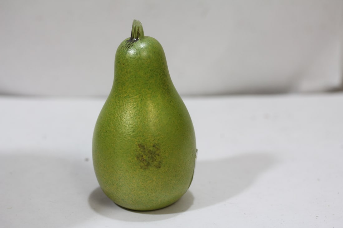 A Signed Gozo Glass Eggplant: 4 1/2" tall