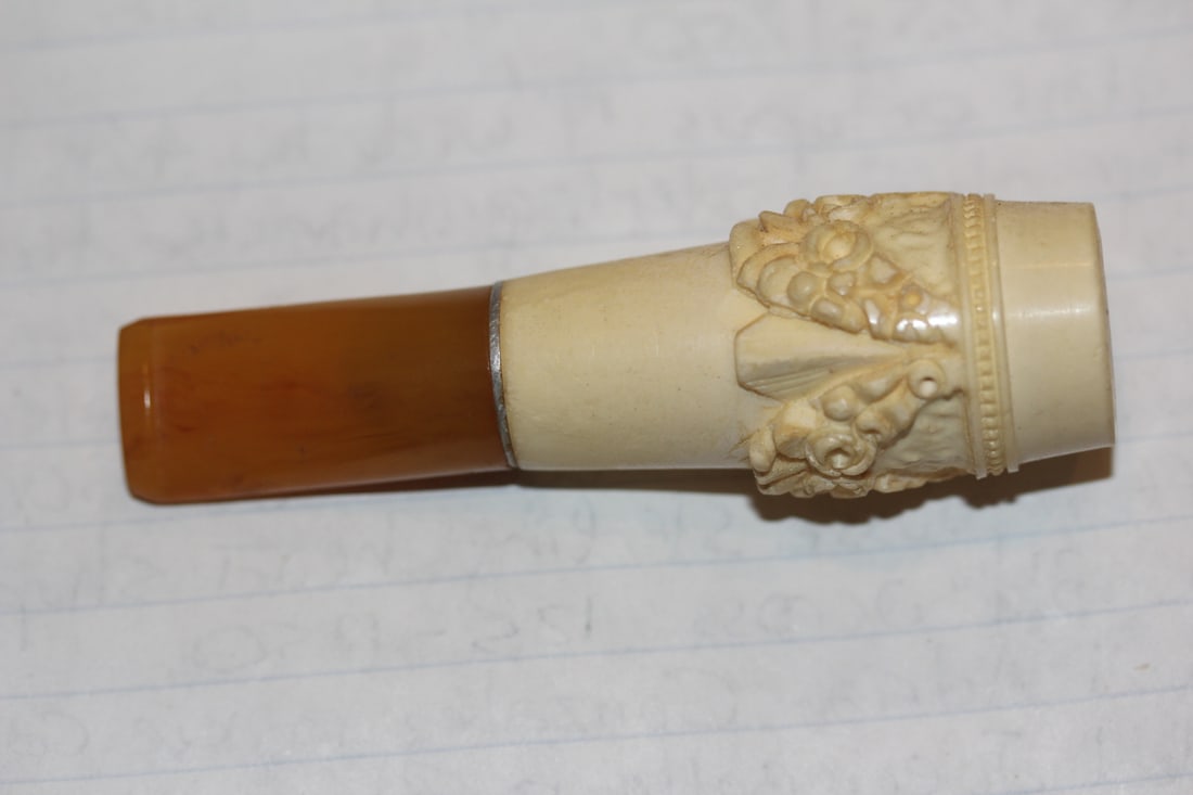 Carved Bone Cigarette Holder (1 of 5)