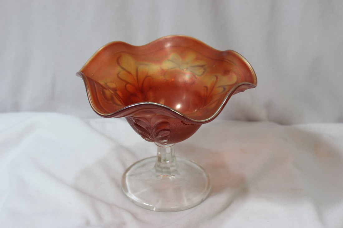 An Orange Stem Glass Bowl (1 of 4)