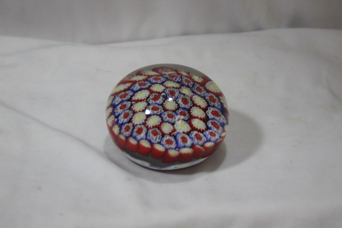 A Millifiori Glass Paperweight (1 of 4)