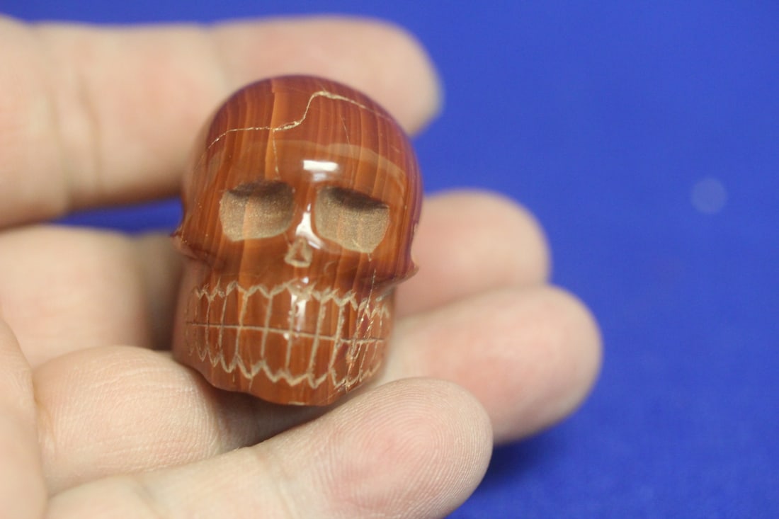 Gemstone Skull: 1 3/8" inches across - exact age unknown