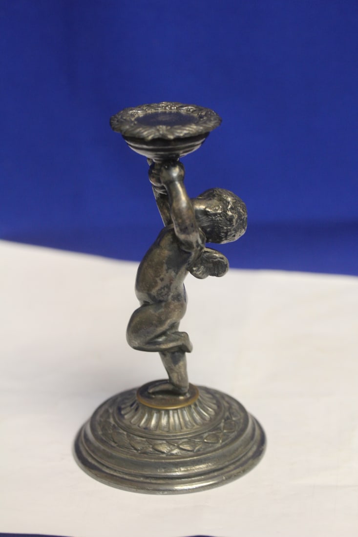 Silverplate Pairpoint Cherub - 3
