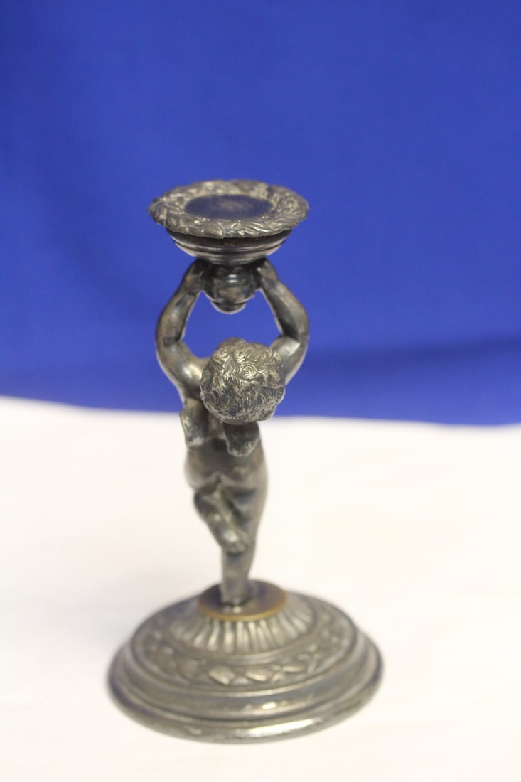 Silverplate Pairpoint Cherub - 4