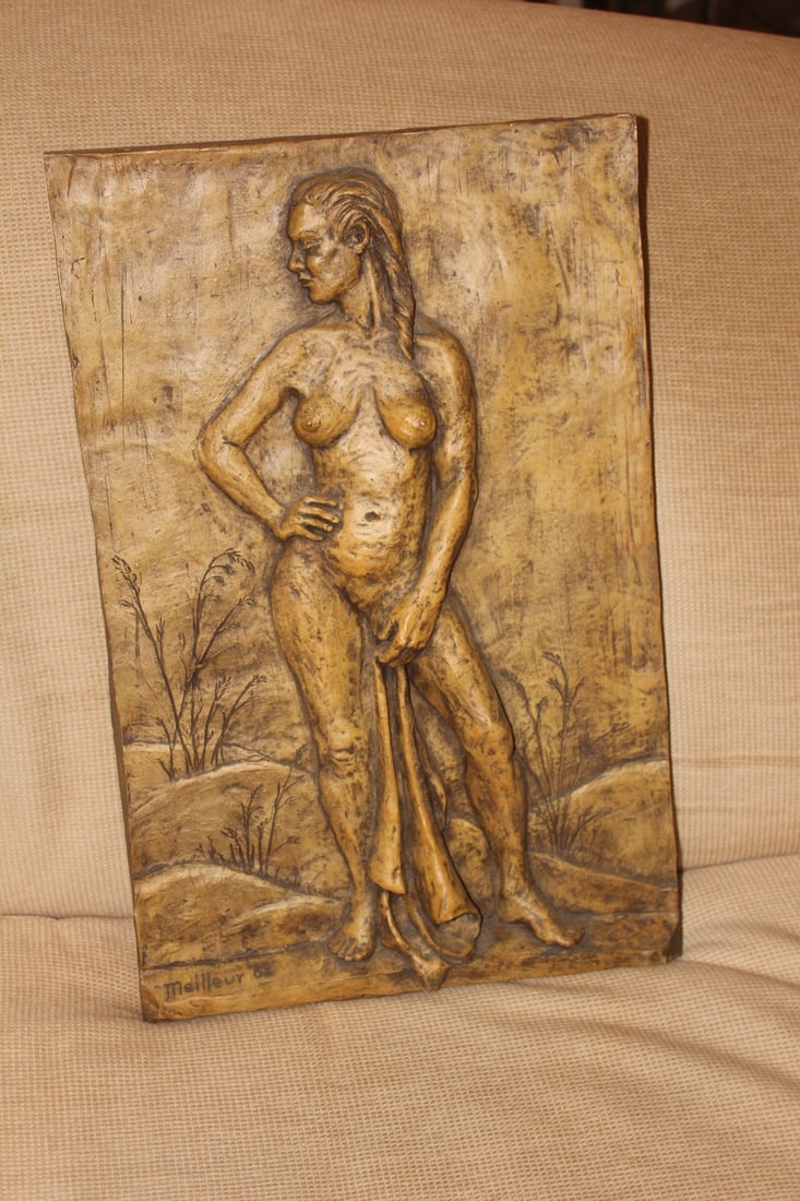 Ceramic Nude Sculpture: Signed and Dated - 16 5/8" tall