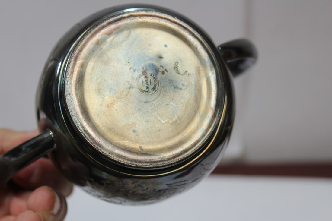 A Silverplated Two Handle Container - 6