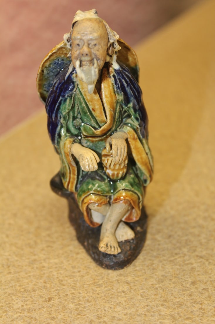 Vintage Chinese Mudman: marked China - 4 inches tall