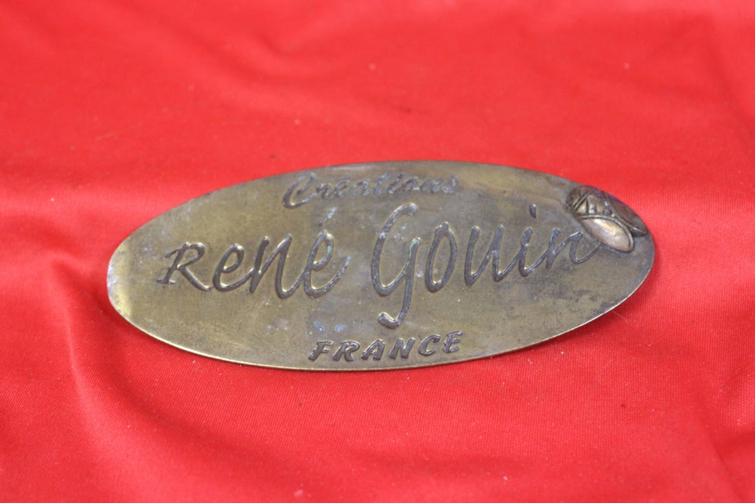 A Bronze Plaque: creations by Rene Gouin, France - 5 3/4" across