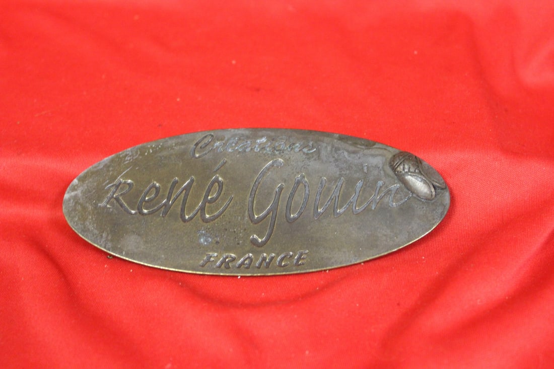 A Bronze Plaque: creations by Rene Gouin, France - 5 3/4" across