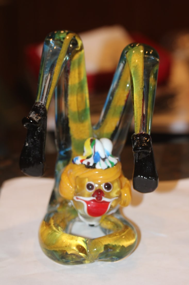 Murano Art Glass Clown: Murano or Murano-style - 6 3/4 inches tall