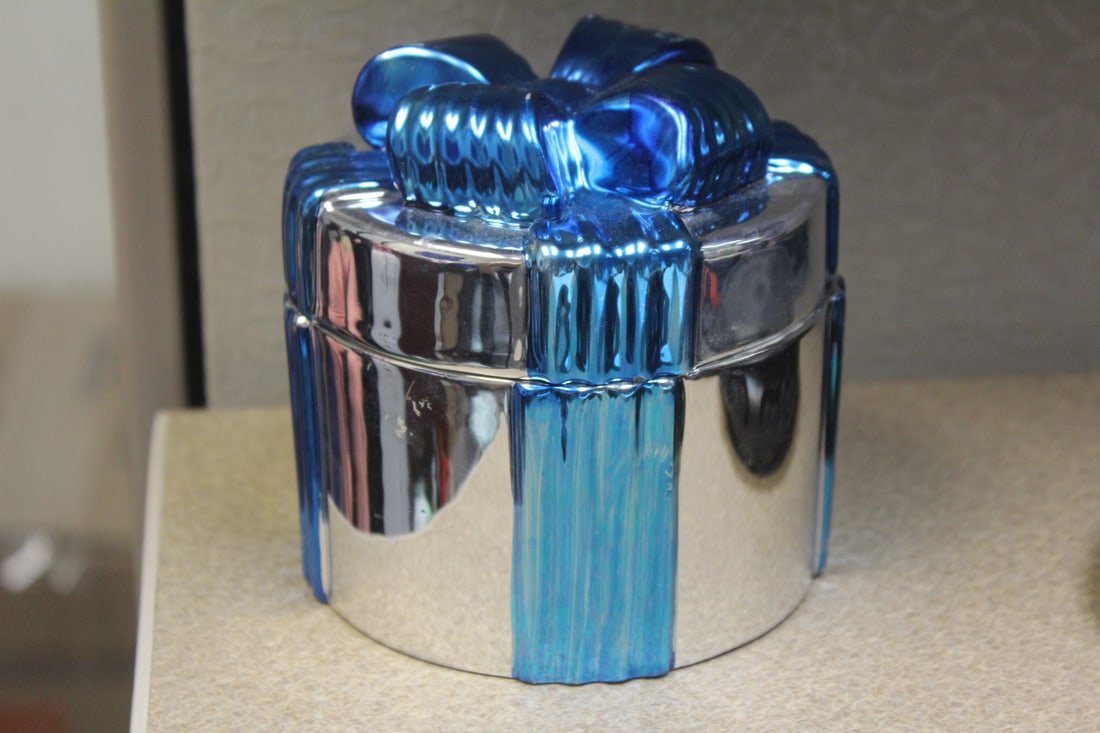 Ceramic Box: 4 1/2" tall